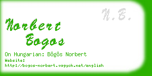 norbert bogos business card