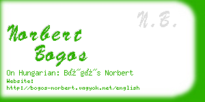 norbert bogos business card